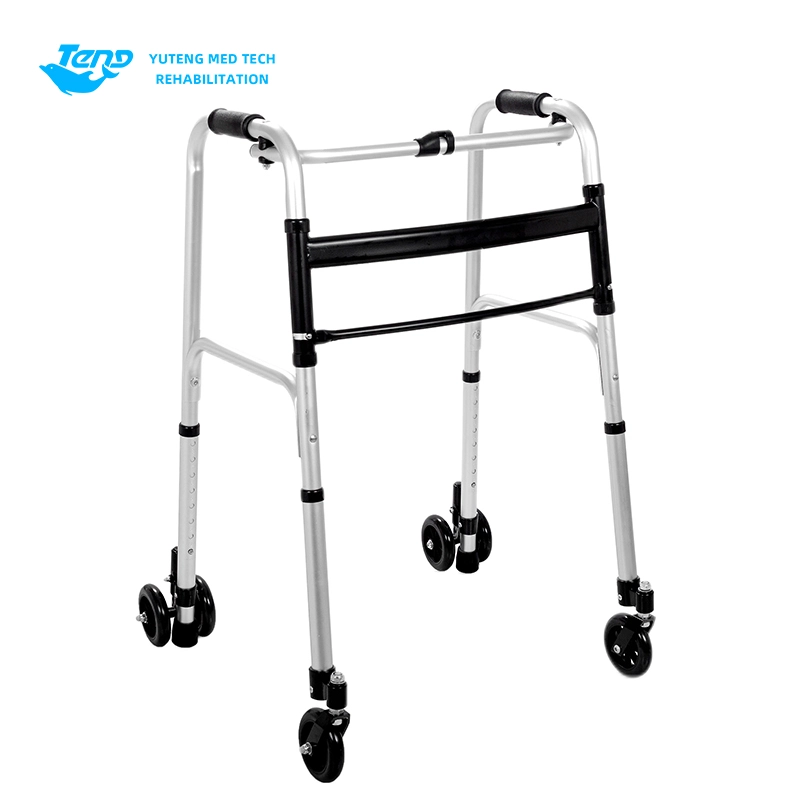 Caminador plegable de cuatro ruedas