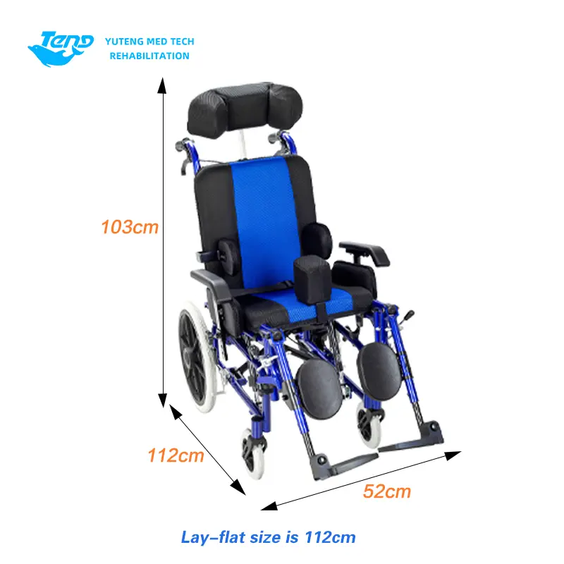 Silla de ruedas reclinada de espalda alta