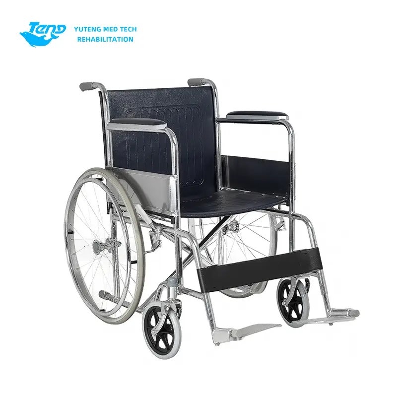 Silla de ruedas manual de acero