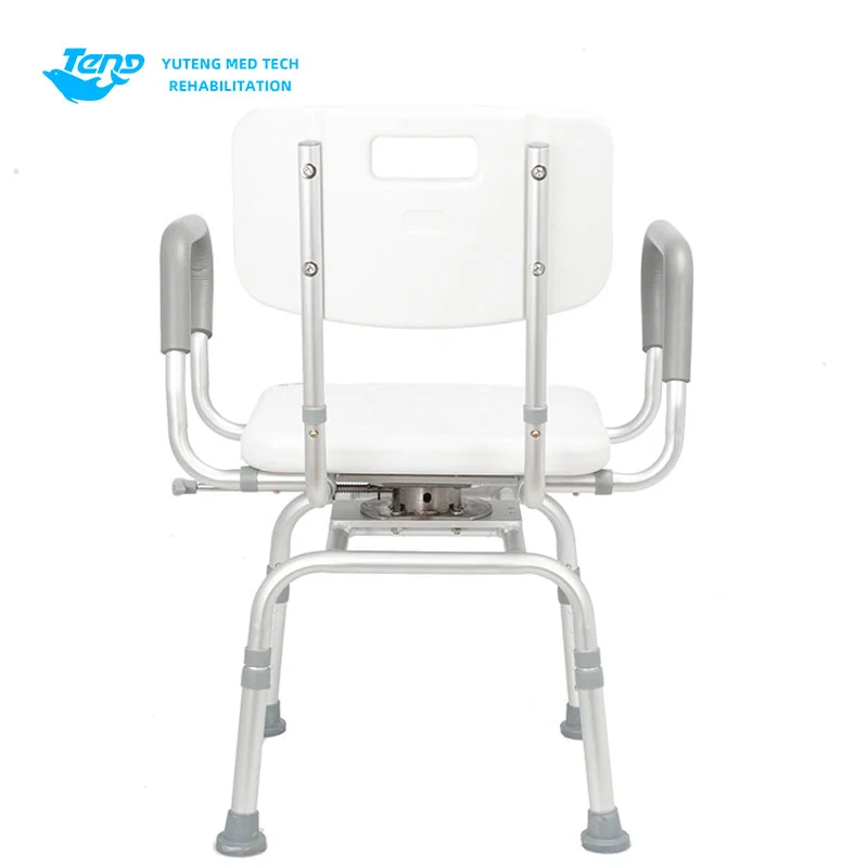 Silla de baño de aluminio giratorio